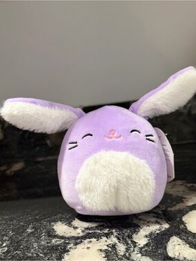 Squishmallows Purple and White Bunny Plush